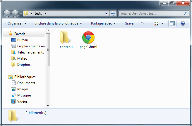 Liens entre fichiers dans des dossiers différents