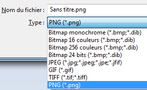 Formats d'image dans Paint