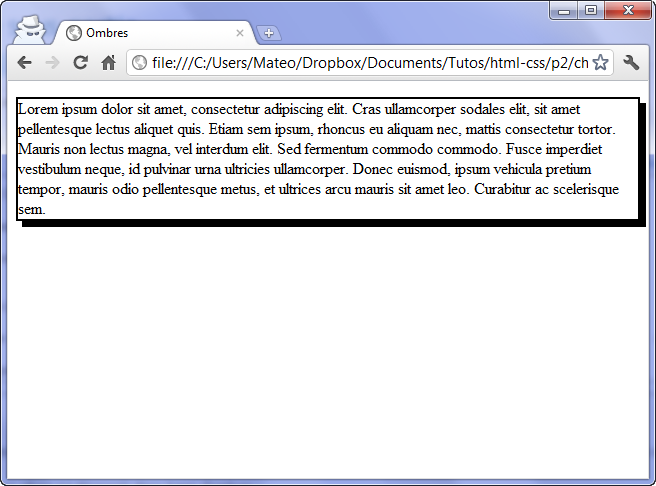 Une ombre sous le paragraphe